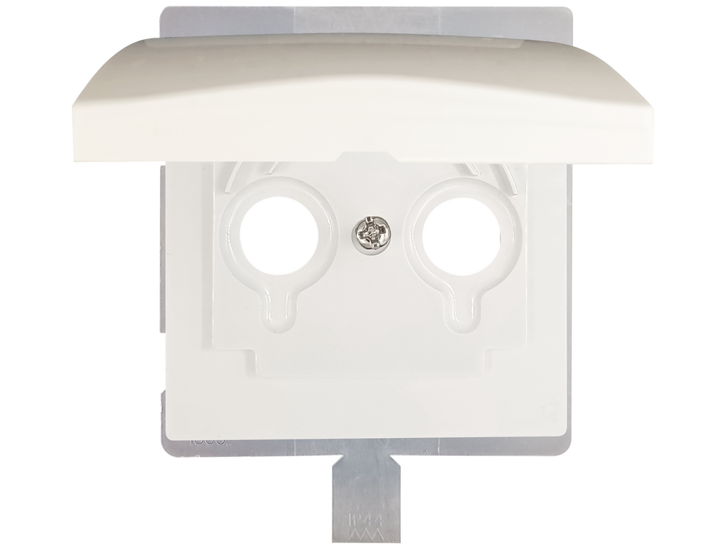 Style, tapa televisión 2/3 salidas, Blanco Polar