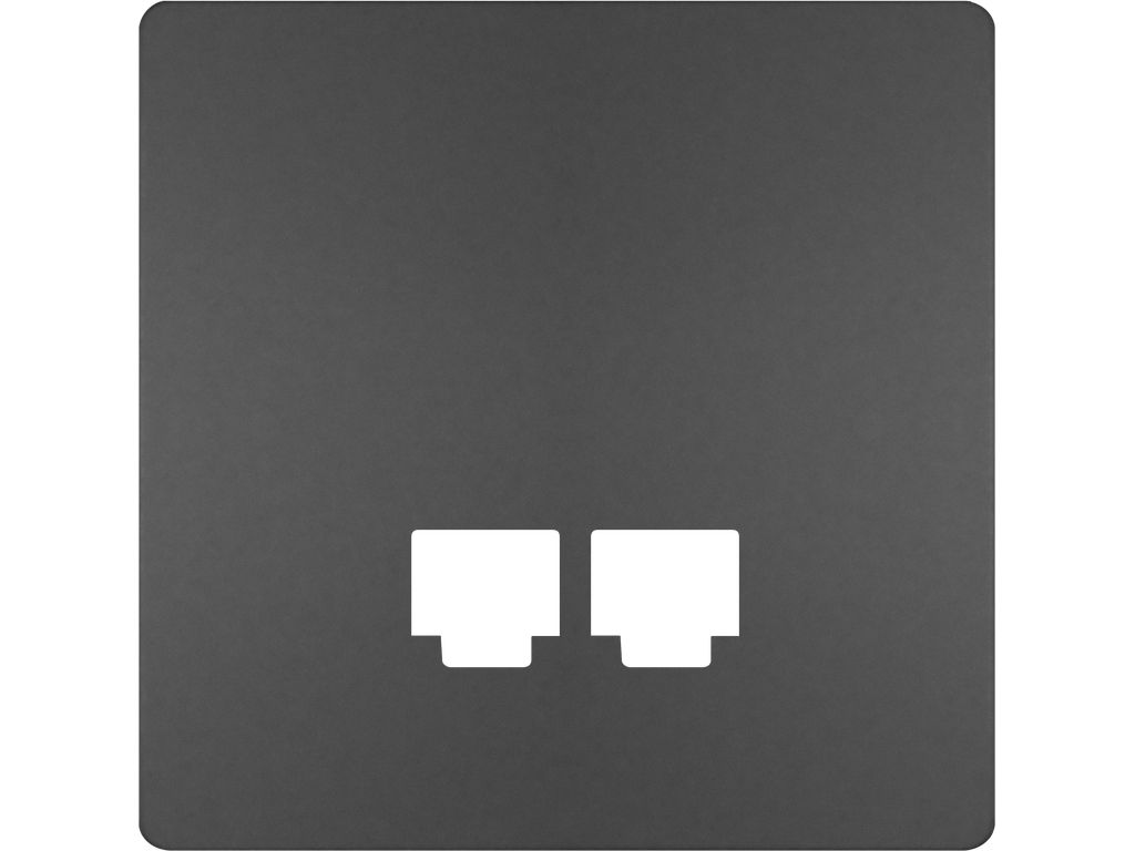 Style, tapa conector 2 RJ45, Antracita Cosso