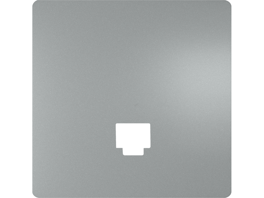 Style, tapa conector 1 RJ45, Platino Metalizado