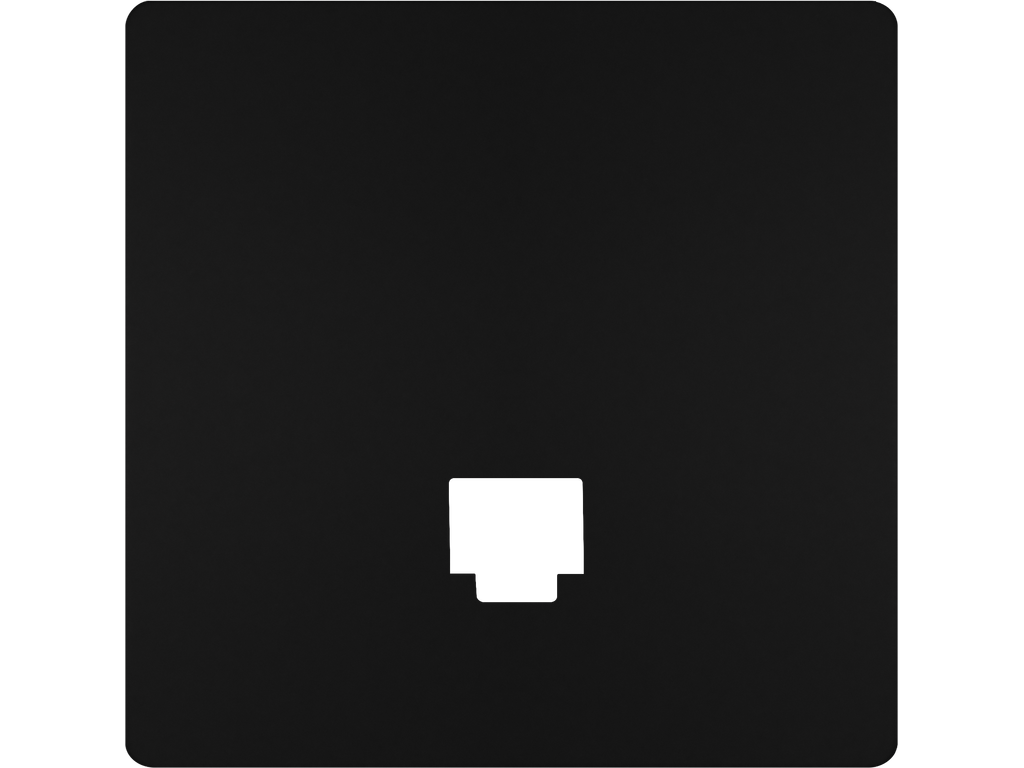 Style, tapa conector 1 RJ45, Negro Mate