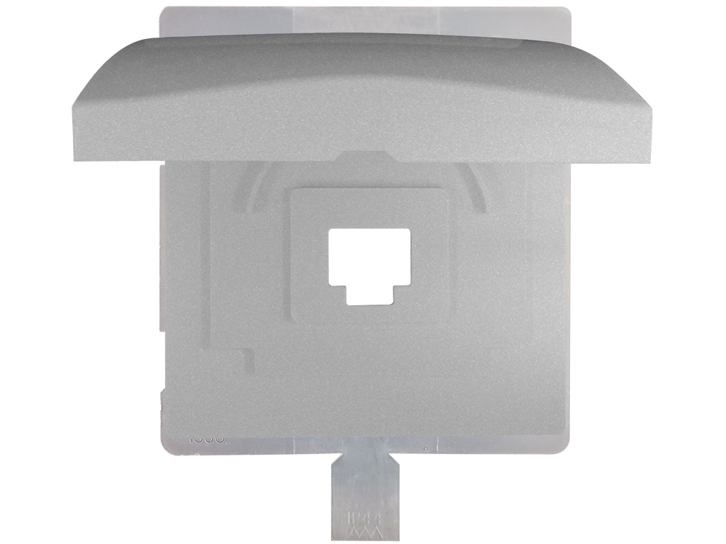 Style, tapa para conector RJ45, Platino Metalizado