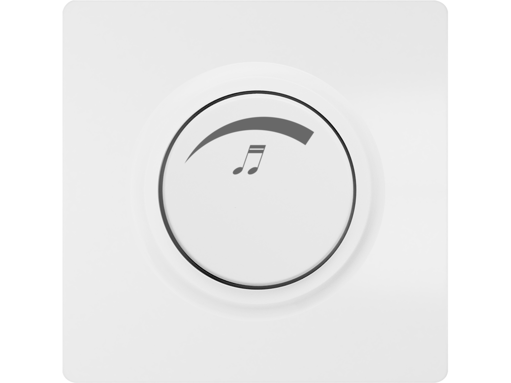 Style, potenciómetro regulador de volumen, Blanco Mate