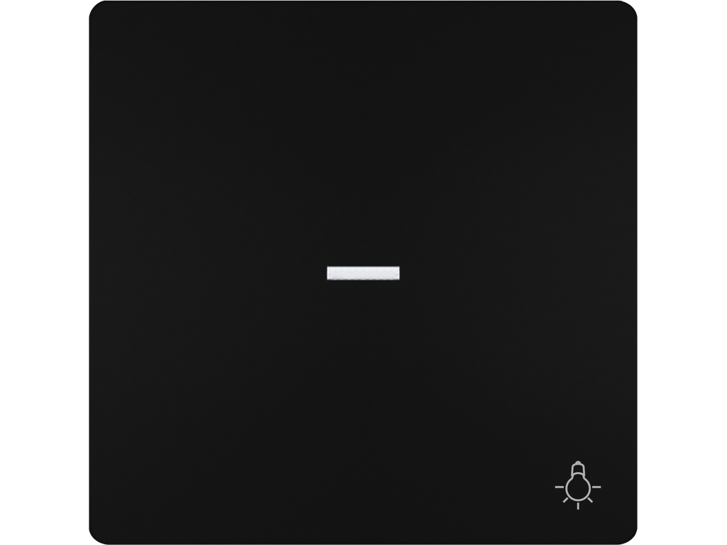 Style, tecla simple símbolo luz difusor, Negro Mate