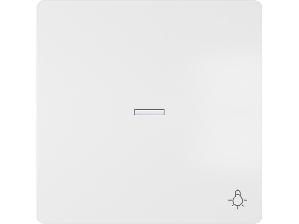 Style, tecla simple símbolo luz difusor, Blanco Mate