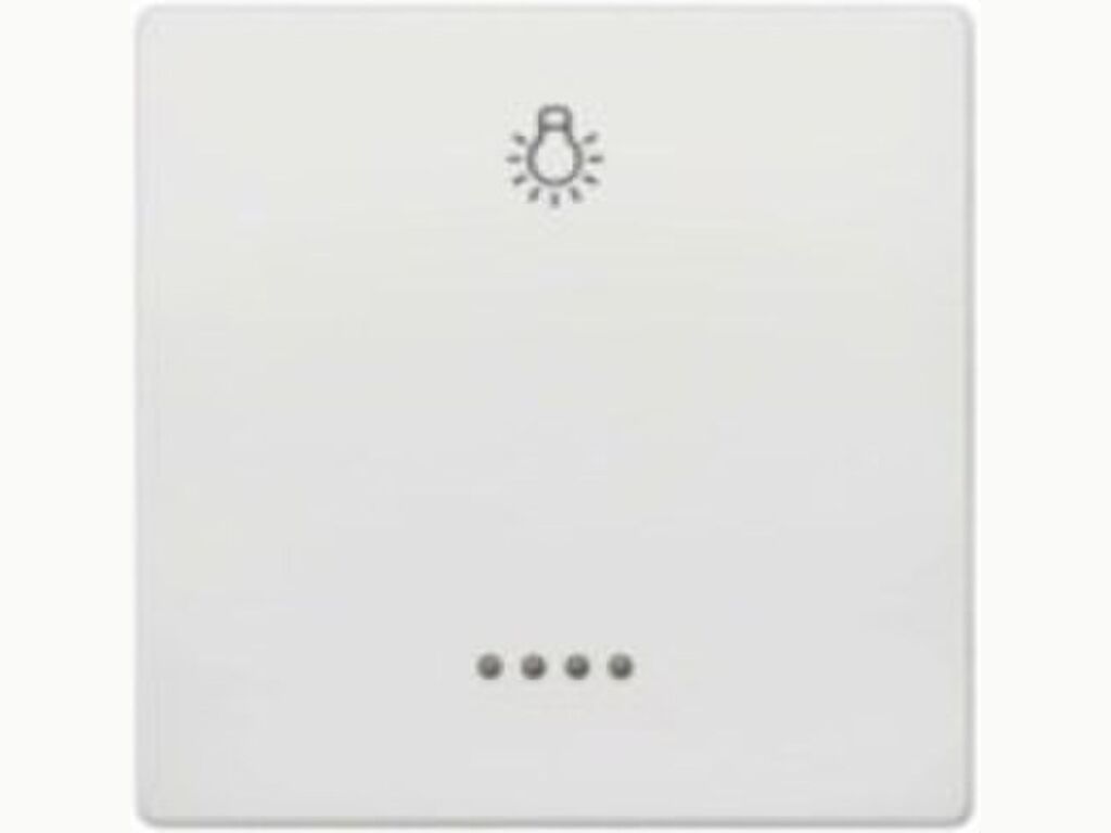 Style, tecla con difusor, símbolo luz, Platino Metalizado