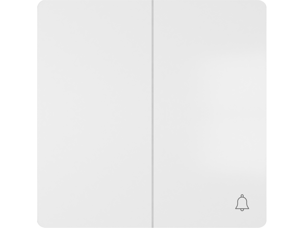 Style, tecla doble, símbolo timbre, Blanco Mate