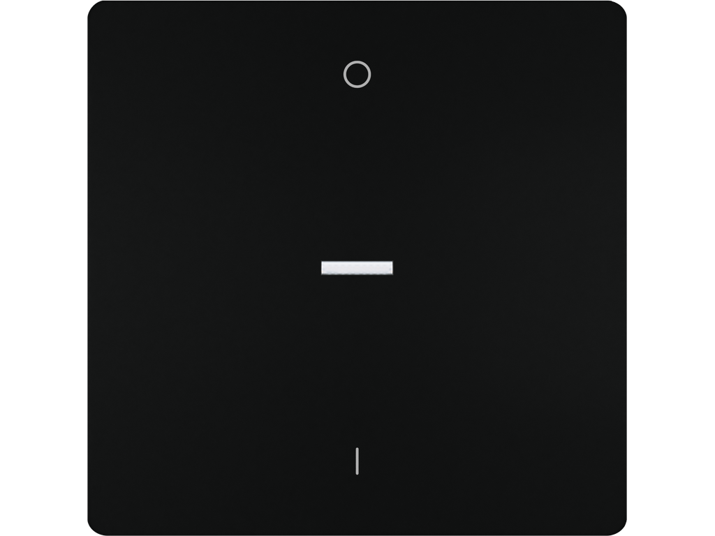 Style, tecla bipolar I/O con difusor, Negro Mate