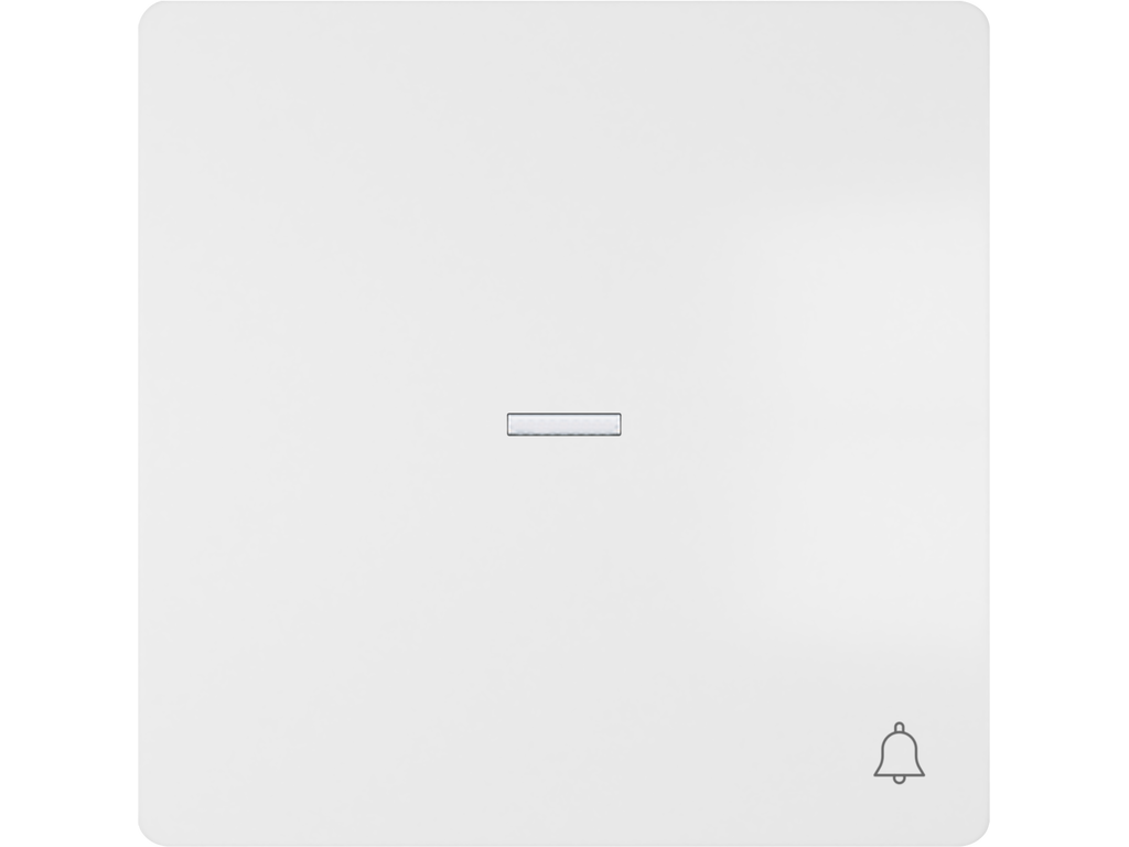 Style, tecla, símbolo timbre con difusor, Blanco Mate