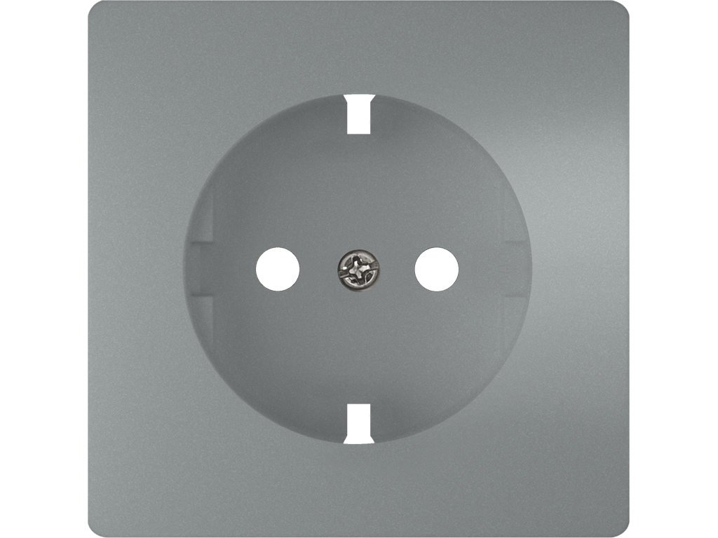 Style, tapa base enchufe seguridad, Platino Metalizado