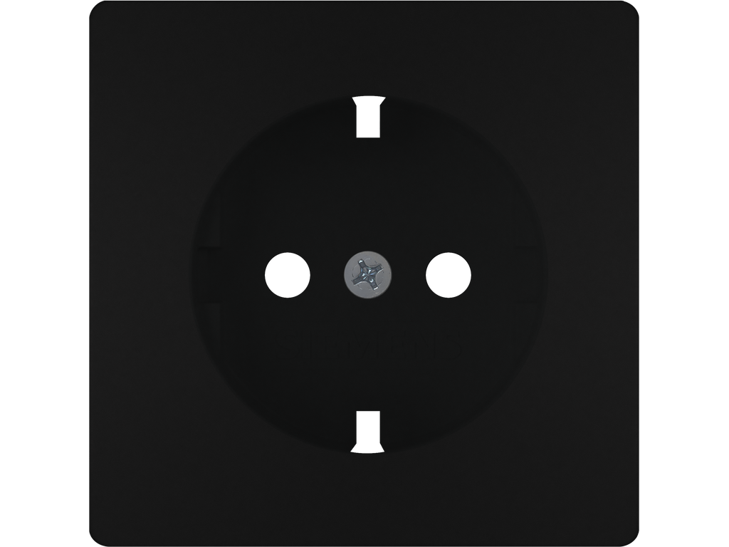 Style, tapa base enchufe seguridad, Negro Mate