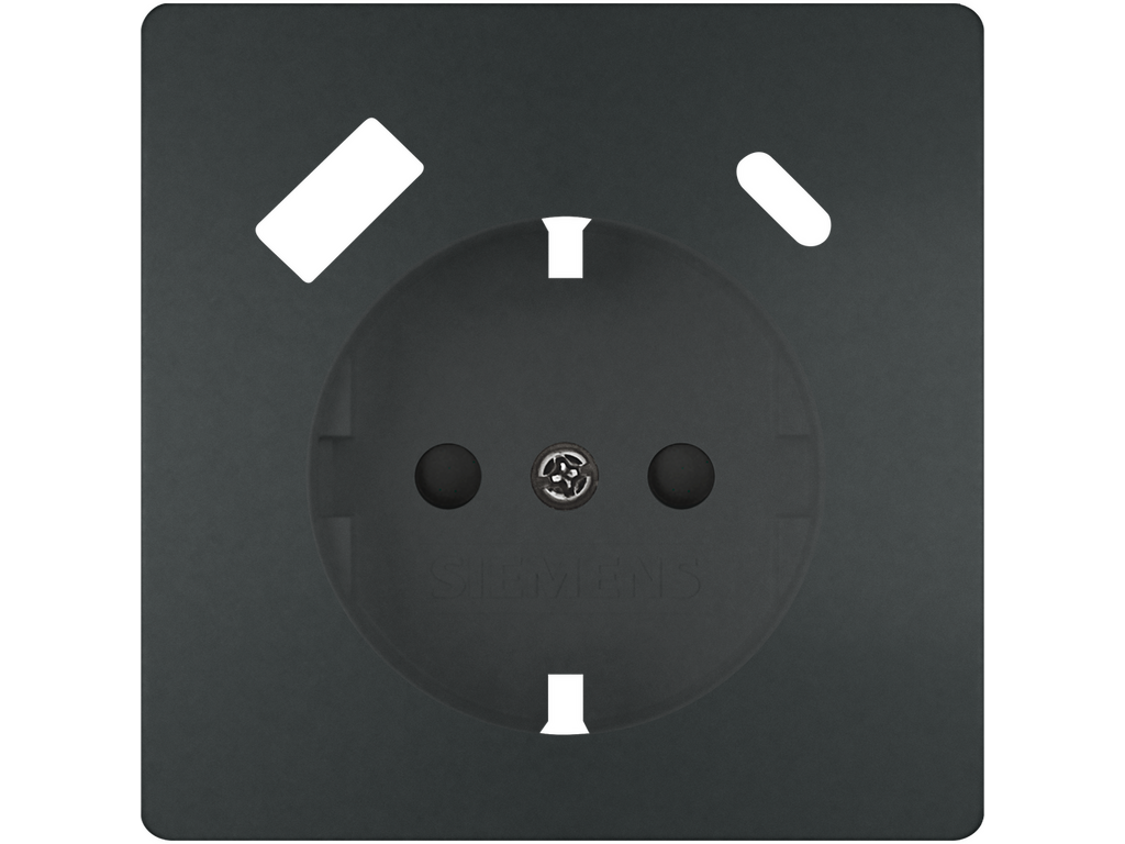 Style, tapa base enchufe seguridad USBC AC PD, Antracita Cosso