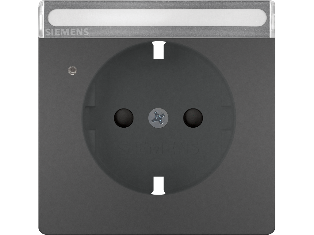 Style, tapa Schuko proteccion de seguridad, etiqueta indicador de servicio, Antracita Cosso