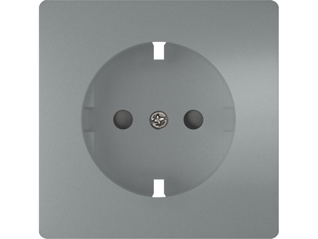 Style, tapa Schuko proteccion de seguridad, Platino Metalizado