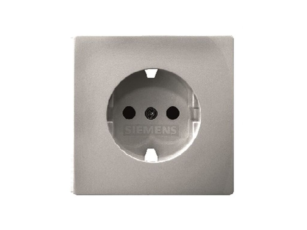 Style, tapa Schuko proteccion de seguridad, Platino Metalizado