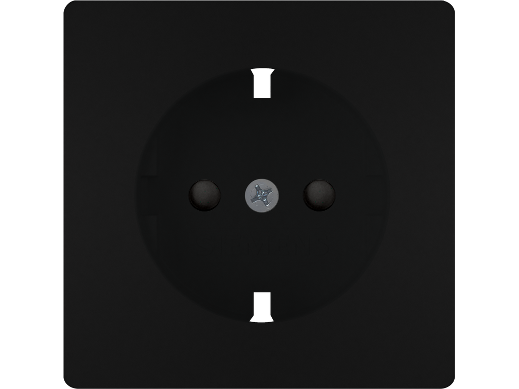 Style, tapa Schuko proteccion de seguridad, Negro Mate