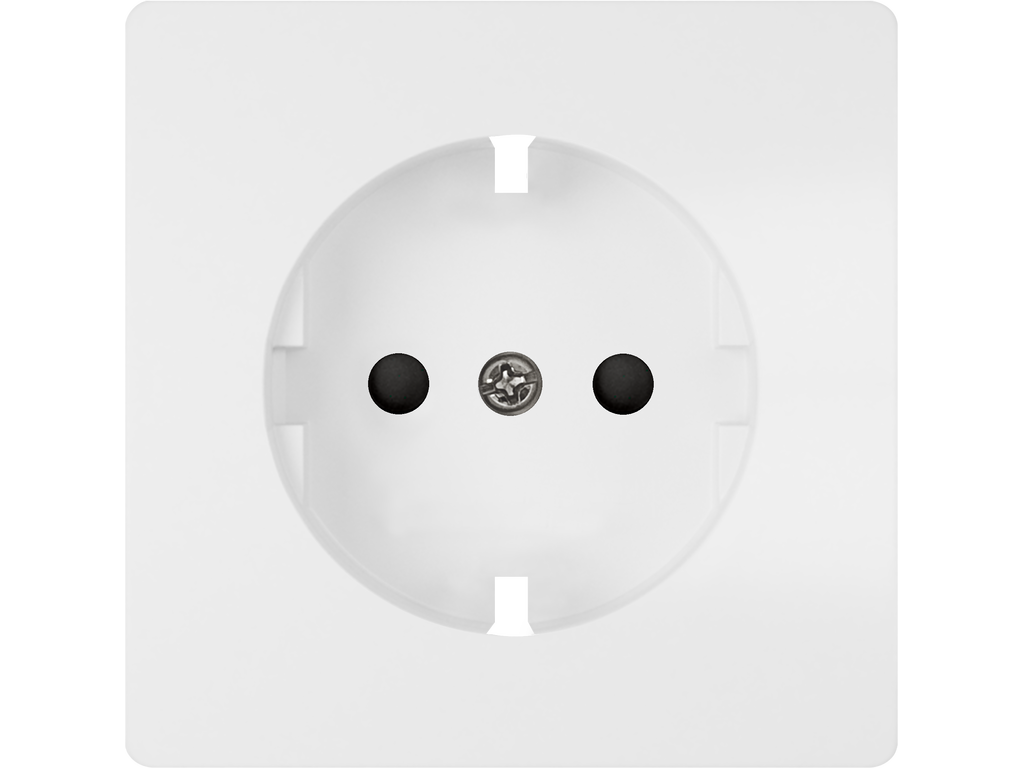 Style, tapa Schuko proteccion de seguridad, Blanco Mate