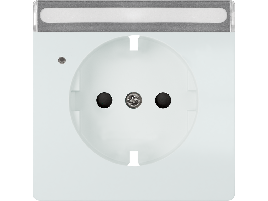 Style, tapa Schuko proteccion de seguridad, etiqueta indicador de servicio
