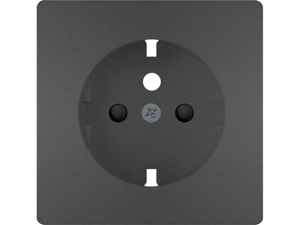 Style, tapa para base enchufe 2P+T toma francesa, proteccion de seguridad, Antracita Cosso
