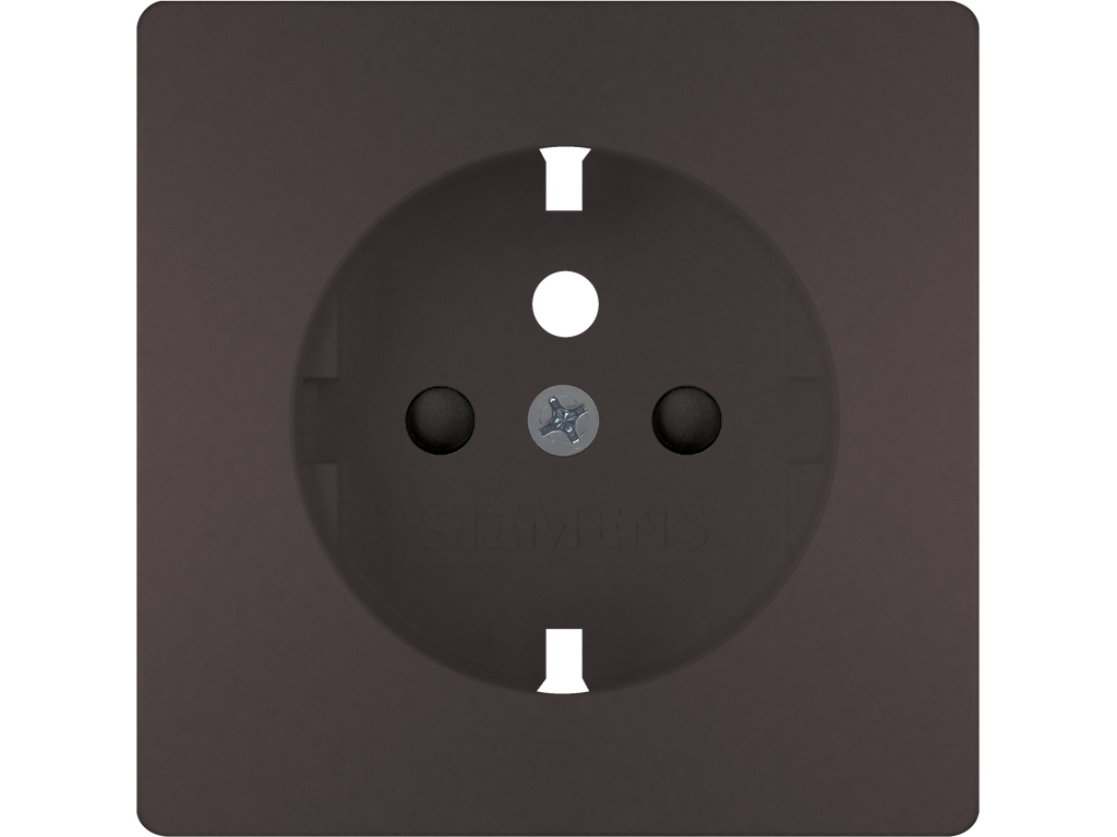 Style, tapa para base enchufe 2P+T toma francesa, proteccion de seguridad, Chocolate