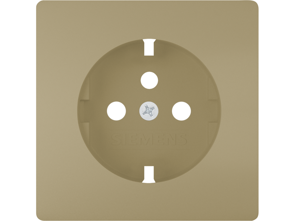 Style, tapa para base enchufe 2P+T toma francesa, proteccion de seguridad, Dorado Malta