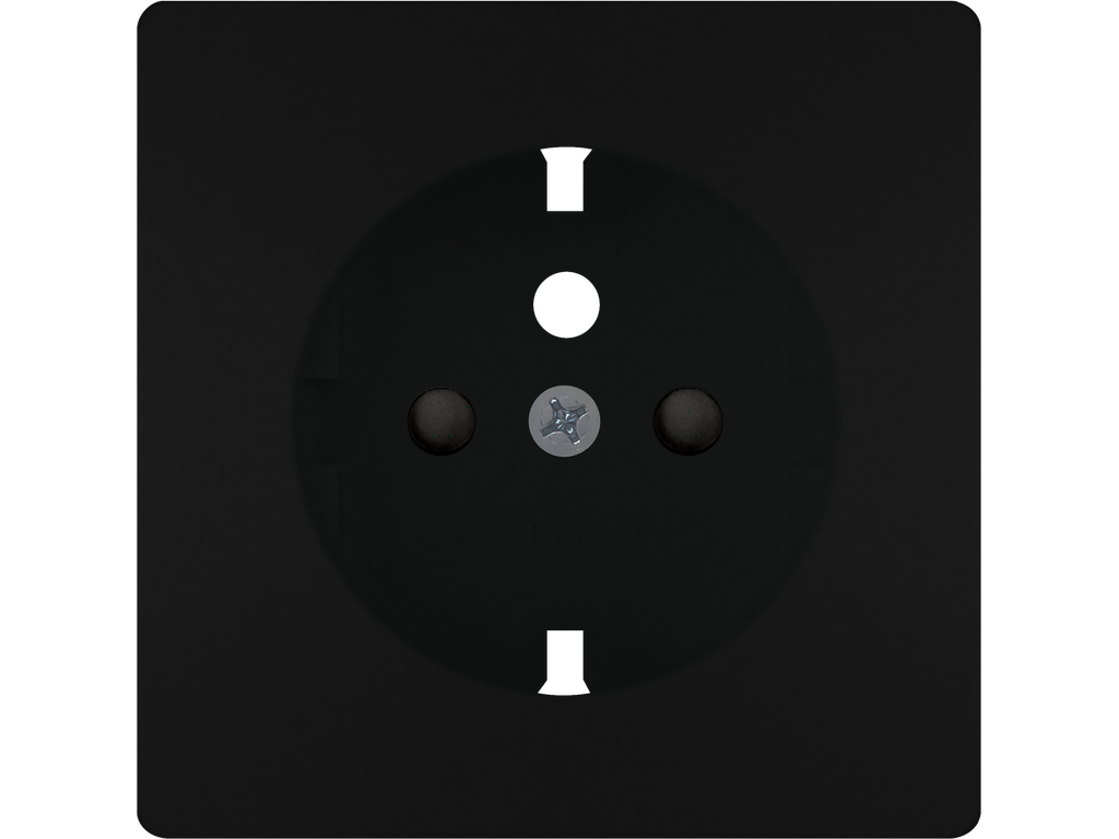 Style, tapa para base enchufe 2P+T toma francesa, proteccion de seguridad, Negro Mate