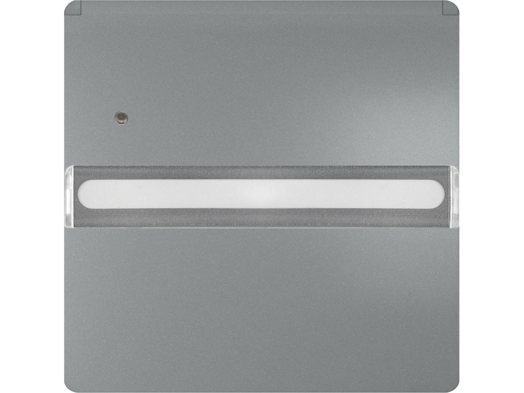 Style, tapa abatible Schuko proteccion de seguridad, etiqueta indicador de servicio, Platino Metalizado