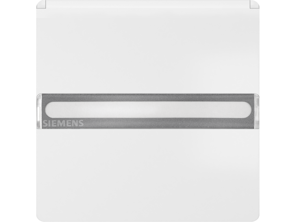 Style, tapa abatible Schuko proteccion de seguridad, etiqueta indicador de servicio Blanco Mate