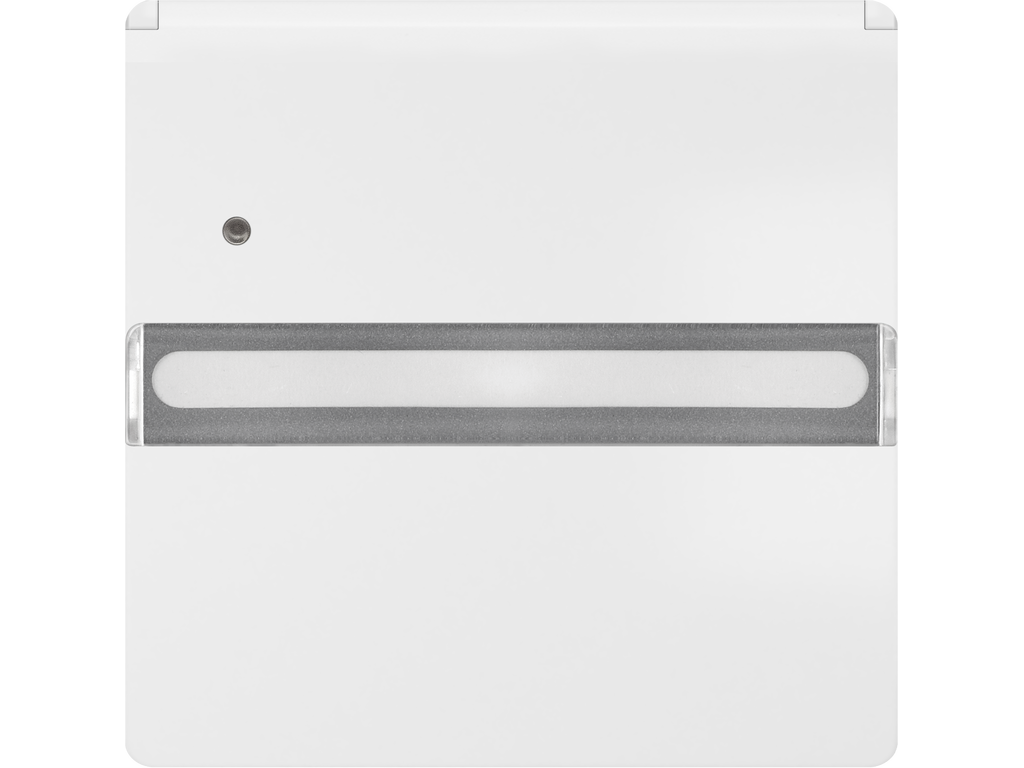 Style, tapa abatible Schuko proteccion de seguridad, etiqueta indicador de servicio Blanco Mate