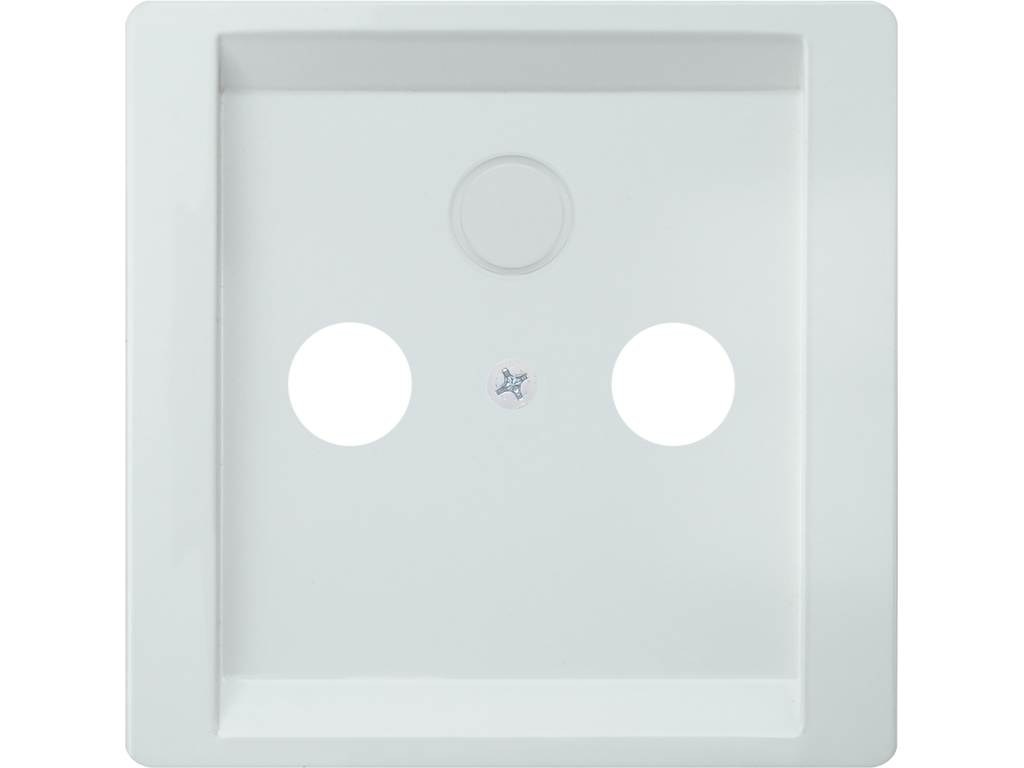 Style, tapa TV-FM-R/TV-SAT 2/3 salidas, Blanco Polar