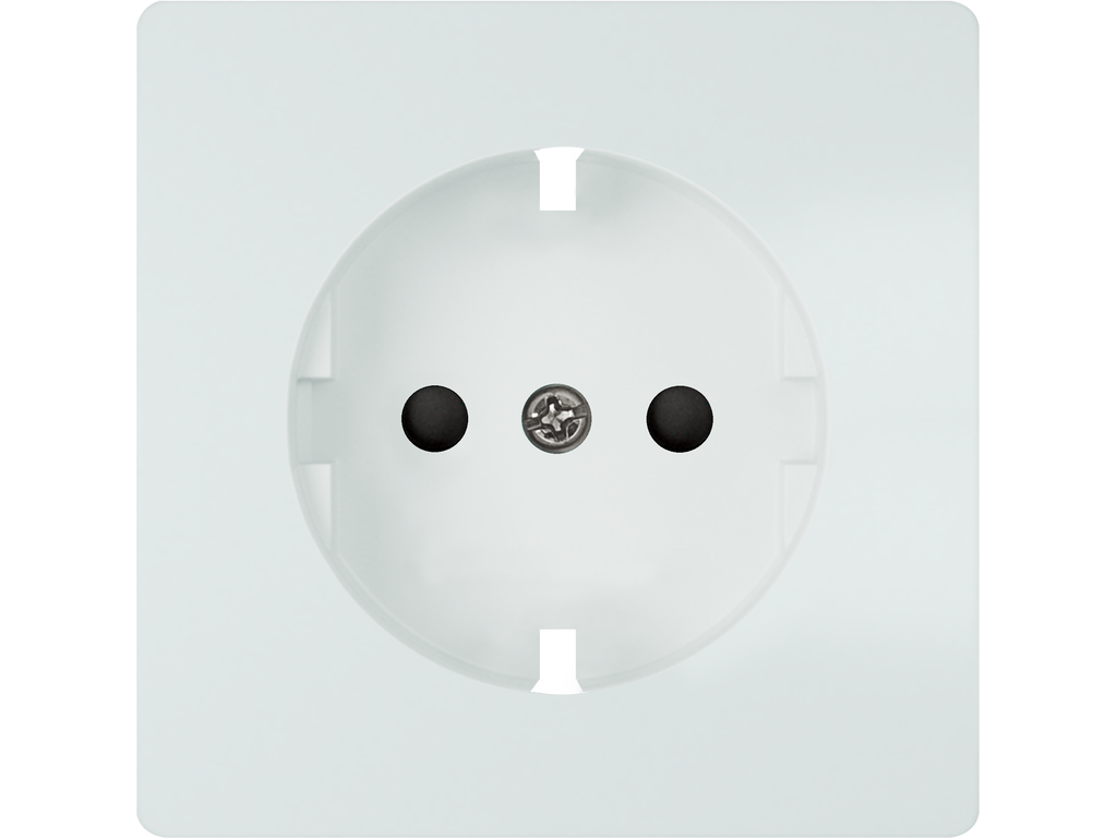 Style tapa Schuko proteccion de seguridad, Blanco Polar