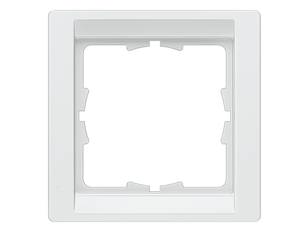 Style, marco intermedio de 1 elemento para mecanismos de 51×51 mm, Blanco Polar