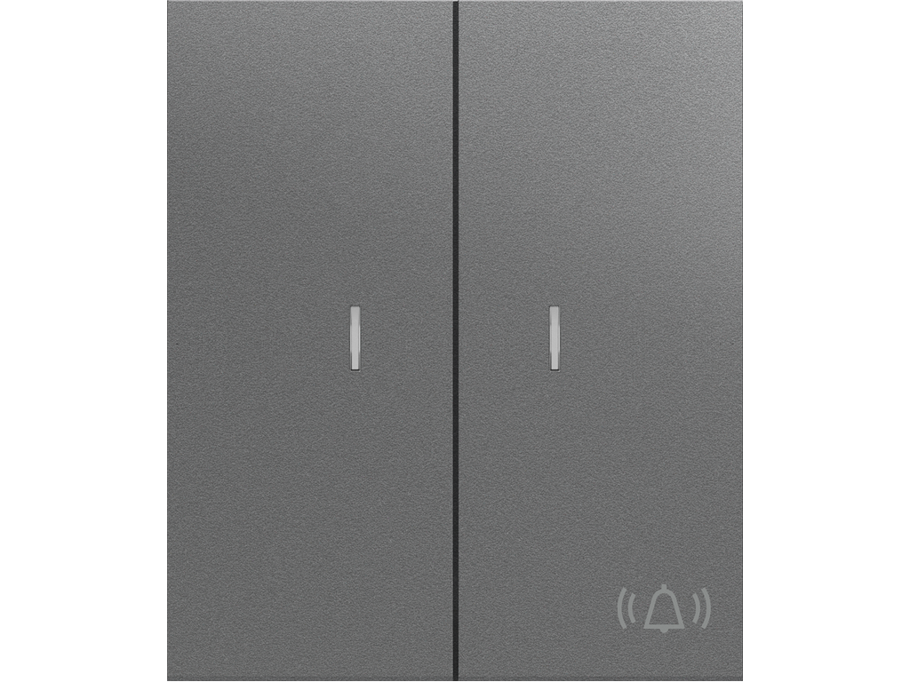 COSMOS, DOUBLE ROCKER, LIGHT SYMBOL WITH DIFFUSER, VOLCANO GREY