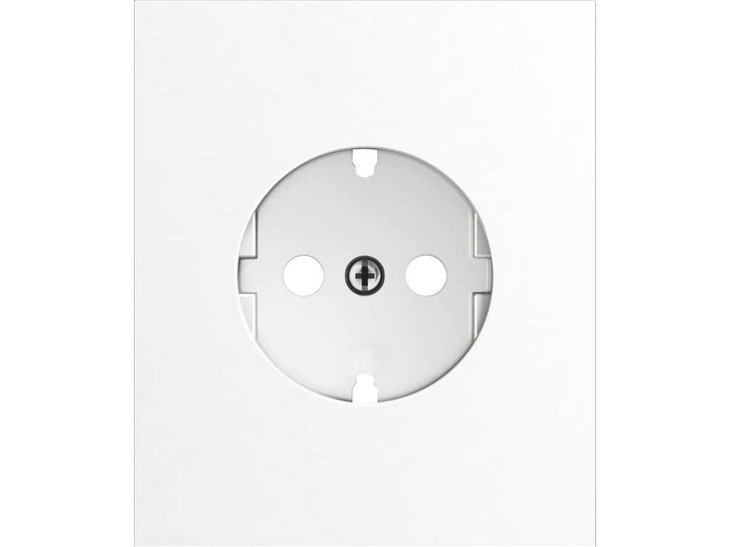 COSMOS, SCHUKO COVER WITH SCREW TERMINAL, SILK WHITE