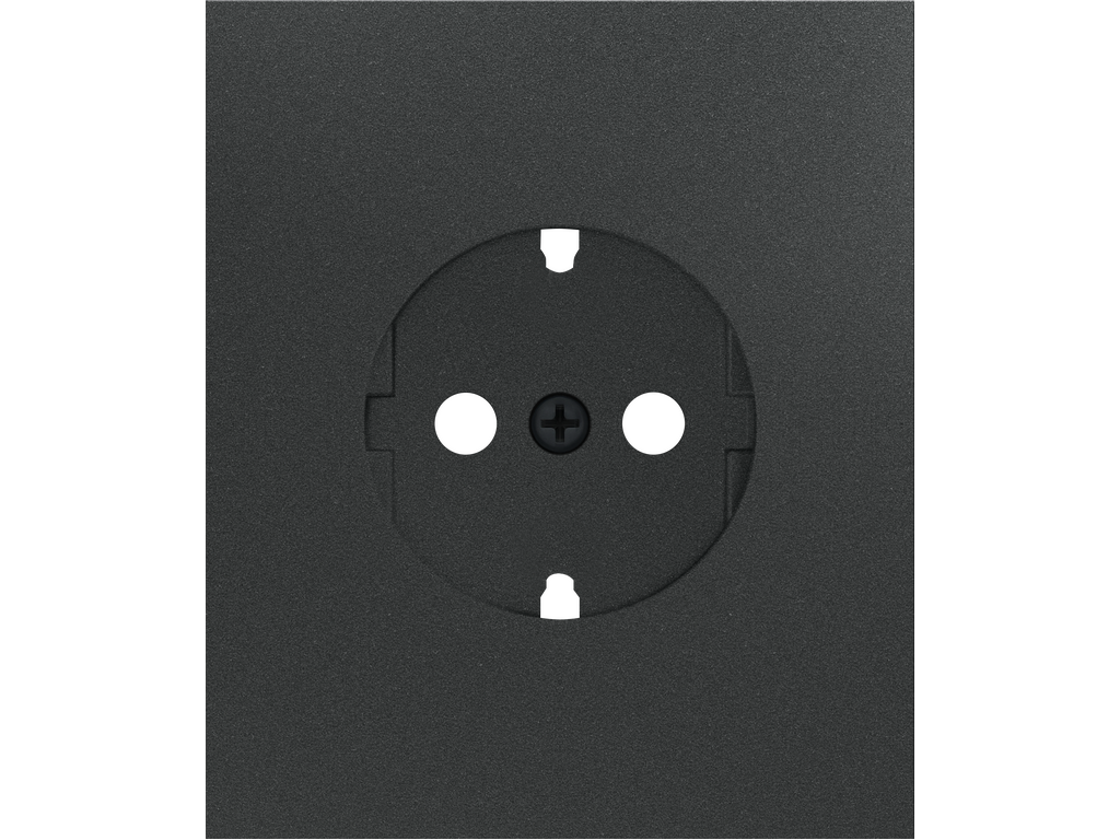 COSMOS, SCHUKO COVER WITH SCREW TERMINAL, BASALT ANTHRACITE