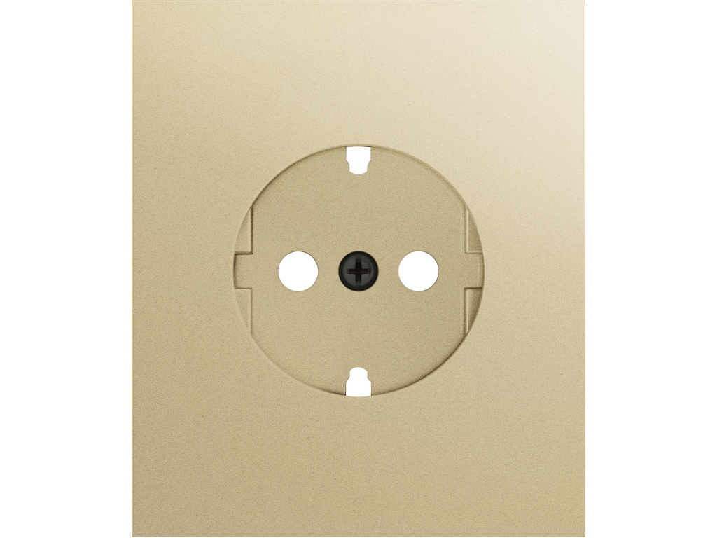 COSMOS, SCHUKO COVER WITH SCREW TERMINAL, GOLDEN CHAMPAGNE