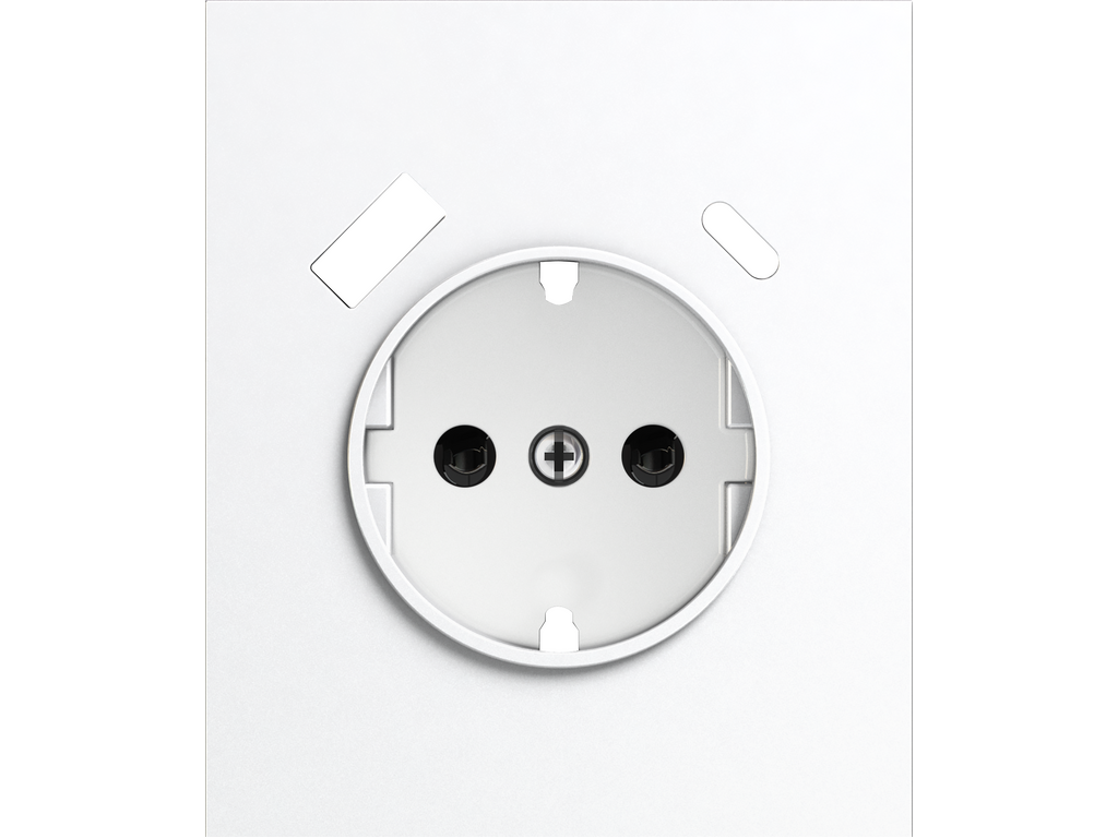 COSMOS, SCHUKO COVER WITH USB A+C, SILK WHITE