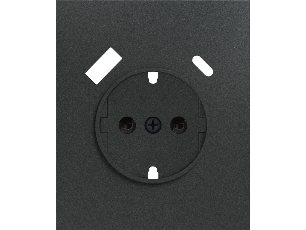 COSMOS, SCHUKO COVER WITH USB A+C, BASALT ANTHRACITE