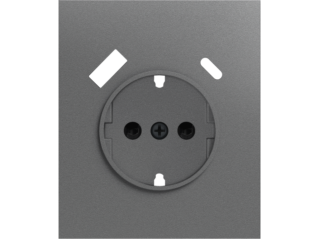 COSMOS, SCHUKO COVER WITH USB A+C, VOLCANO GREY
