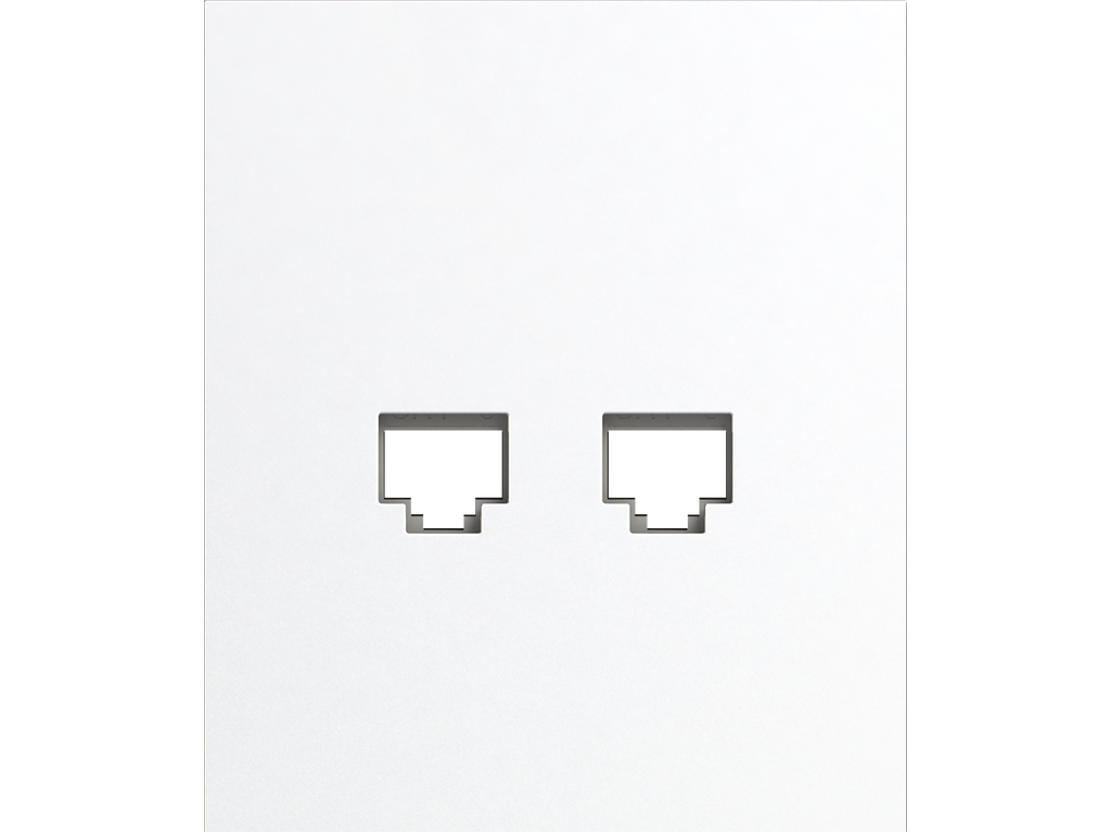 COSMOS, TAPA PARA CONECTOR RJ45, SIMPLE DOBLE KEYSTONE, BLANCO SEDA