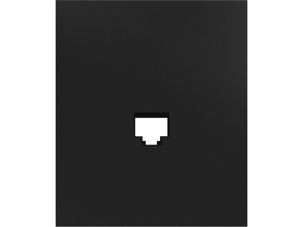 COSMOS, TAPA PARA CONECTOR RJ45, SIMPLE, NEGRO ÓNIX