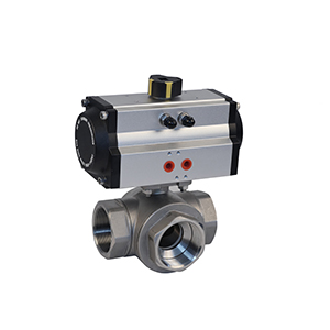 REF. A I3VT / I3VL - THREE WAYS ACTUATED BALL VALVE - "T" & "L" TYPES