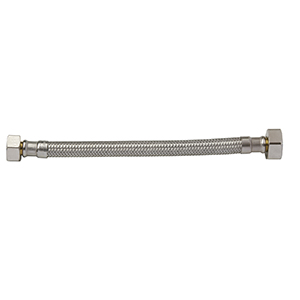 STAINLESS STEEL BRAIDED FLEXIBLE CONNECTOR FOR DN 8 SANITARY INSTALLATION F 1/2" - F 1/2"