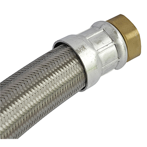 STAINLESS STEEL BRAIDED FLEXIBLE CONNECTOR FOR WATER METER AND PRESSURE METER M 2" - F 2"