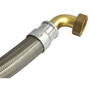 CONEXIONES FLEXIBLES DE ACERO INOXIDABLE AISI 304 PARA BATERÍAS DE CONTADORES Y GRUPOS DE PRESIÓN M 1 1/4" - CODO H 1 1/4"