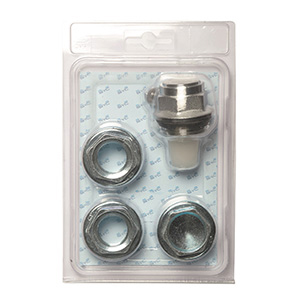 UNIVERSAL 1" ZINC PLUGS KIT WITH AUTOMATIC AIR VENT VALVE -  CHROMATED FLOAT