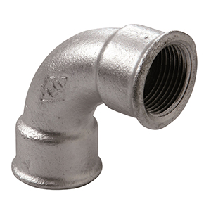 FIG. 2A - CURVA CORTA 90˚ H/H - HIERRO MALEABLE