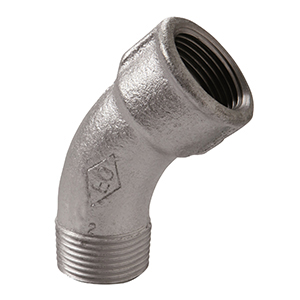 FIG. 40 - CURVA 45˚ M/H - HIERRO MALEABLE