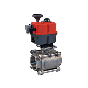 REF. A I3PR - THREE PIECES ACTUATED BALL VALVE WITH FULL BORE - THREADED