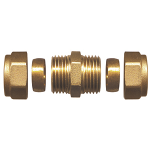 BRASS COMPRESSION FITTINGS FOT COPPER PIPES