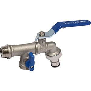 REF. 42 - BIBCOCK BALL VALVE WITH TWO OUTLETS, QUICK CONNECTOR - PN 16